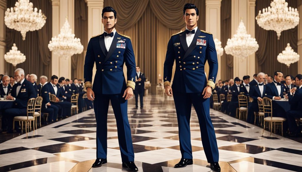 Dress blues for formal events